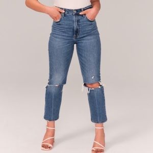 NEW Abercrombie Ankle Straight UltraHighRise Jeans